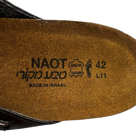 Naot Jennifer Sandals Women Size 11 Tan Aztec Beads Elastic Comfort - Picture 6 of 6